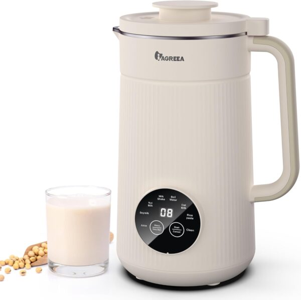 IAGREEA Automatic Nut Milk Maker, 35 oz Homemade Almond, Oat, Soy, Plant-Based Milk and Dairy Free Beverages, Almond Maker with 2 Hours Heat Preservation,10 Blade Design, Keep Warm, Self-Cleaning