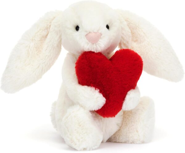 Jellycat Bashful Red Love Heart Bunny Stuffed Animal, Small 7 inches | Rabbit & Bunny Plush Toy | Classic Children's Gift | Valentine's Day Gift