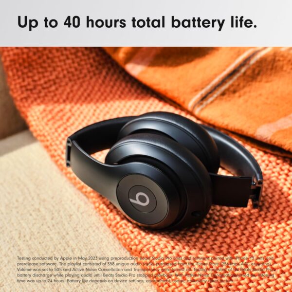 Beats Studio Pro - Wireless Bluetooth Noise Cancelling Headphones - Personalized Spatial Audio, USB-C Lossless Audio, Apple & Android Compatibility, Up to 40 Hours Battery Life - Black - Image 3