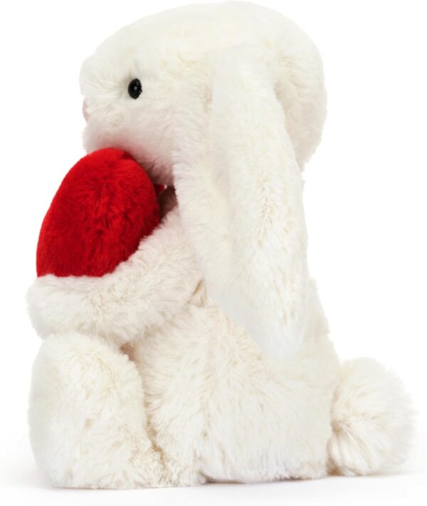 Jellycat Bashful Red Love Heart Bunny Stuffed Animal, Small 7 inches | Rabbit & Bunny Plush Toy | Classic Children's Gift | Valentine's Day Gift - Image 2